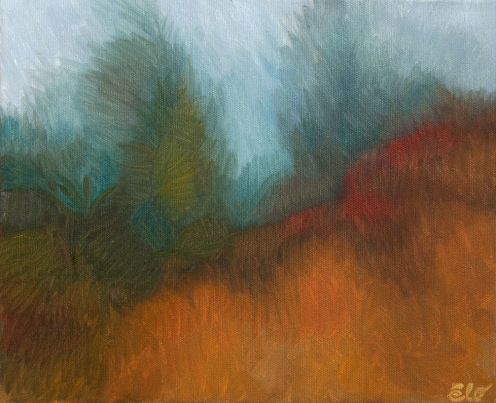 Fall, Painting by Elohim Sanchez, Oil on canvas