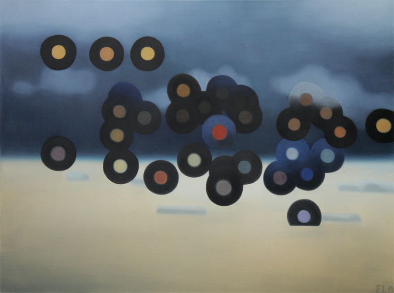 Particle Cloud 6, Painting by Elohim Sanchez, Oil on canvas