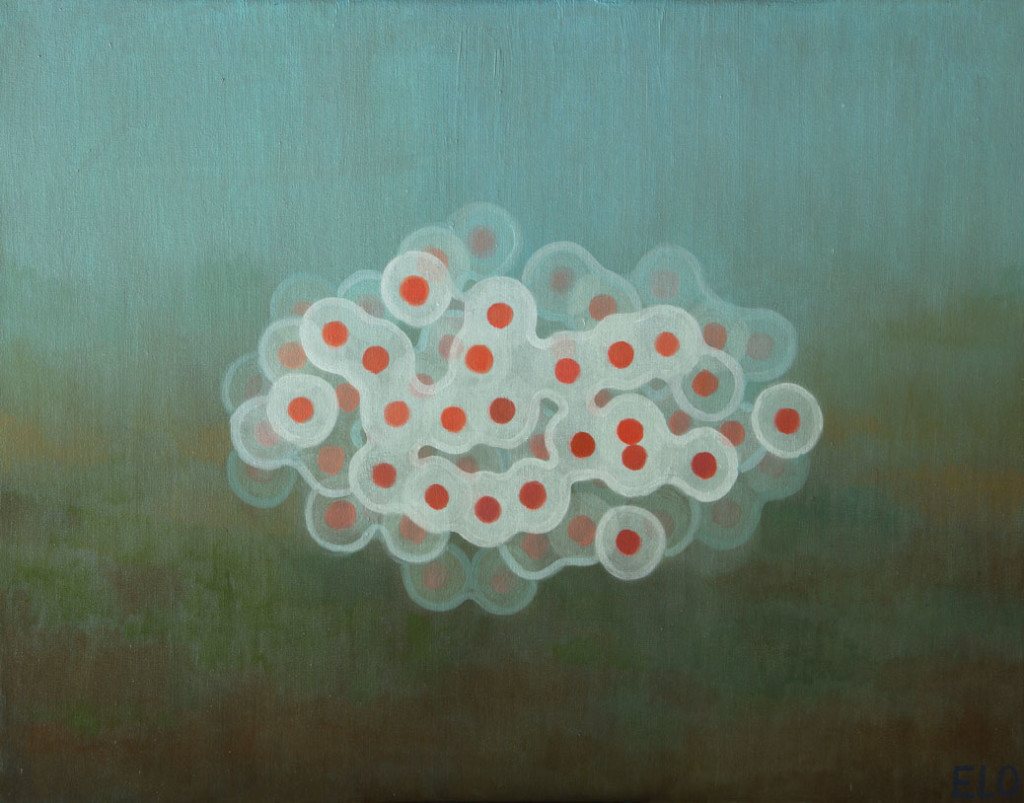 Particle Cloud, Painting by Elohim Sanchez, Oil on canvas